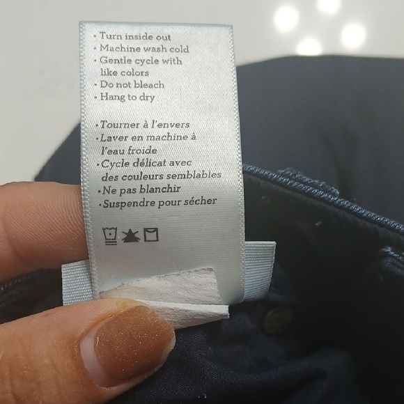 Womens Blue Denim Jeans By Paige, Sz 27, Straight Cut , Long Leg, Stretch - Picture 8 of 15